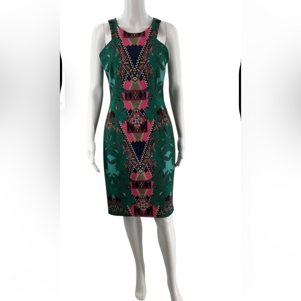 Gianni Bini Teal and Pink Patterned Dress *NEW WITH TAGS*
